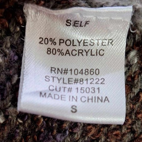 Chloe K Hi-Lo Multi Colored Boxy Poncho Sweater Size XL - Picture 10 of 12